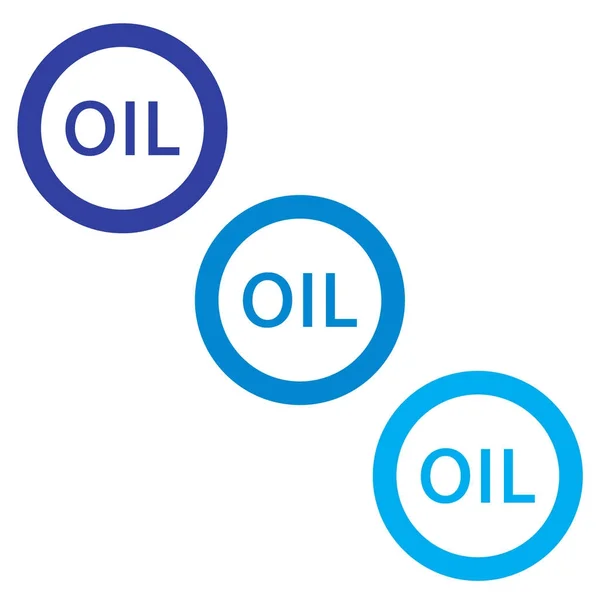 Icono estilizado de los tres óleos de inscripción — Vector de stock