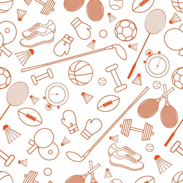 Spor konulu seamless modeli. Vektör çizim spor