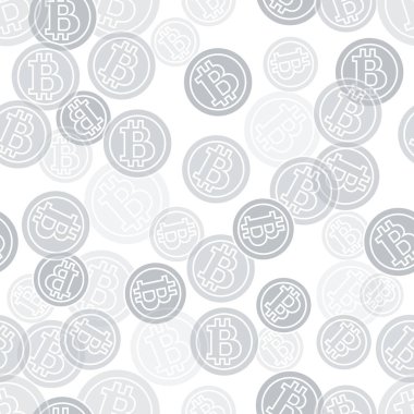 Bitcoins ile Seamless modeli. Finans ve sanal para birimi.