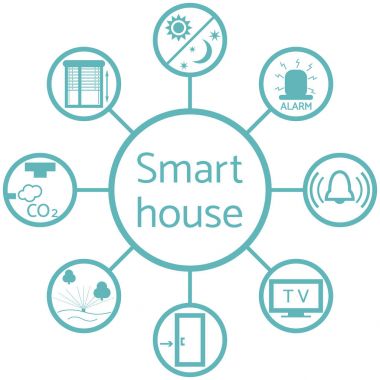 Akıllı için farklı simgelerle renkli bir düzeni güzel resim 