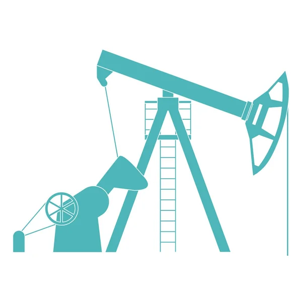 Gestileerde icoon van de olieproductie-installaties voor — Stockvector