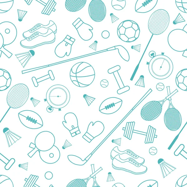 Spor konulu seamless modeli. Vektör çizim spor