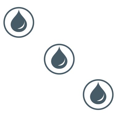 Üç renkli damla yakıt çevrelerde stilize simgesi 