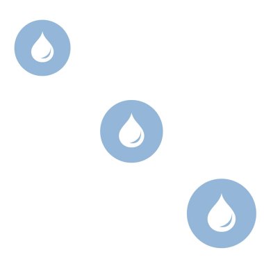 Üç renkli yakıt damlacıkları silueti c olarak stilize simgesi