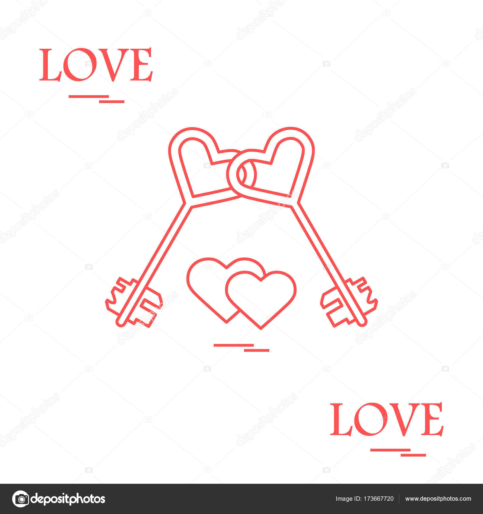愛のシンボルのかわいいベクトル イラスト ハートの鍵のアイコンと 2 ストックベクター C Aquamarine Painter Gmail Com