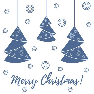 Noel ağacı origami katlanmış ve asılı vektör çizimi