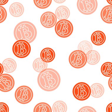 Bitcoins ile Seamless modeli. Finans ve sanal para birimi.