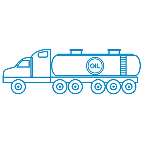 Stylized icon of the oil tanker/fuel tanker — Stock Vector