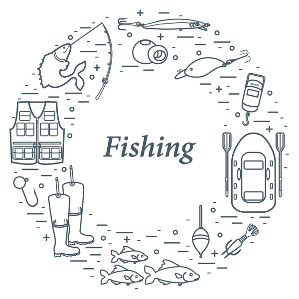 Herkesdaire oluşturacak şekilde düzenlenmiş balıkçılık için farklı araçlar.