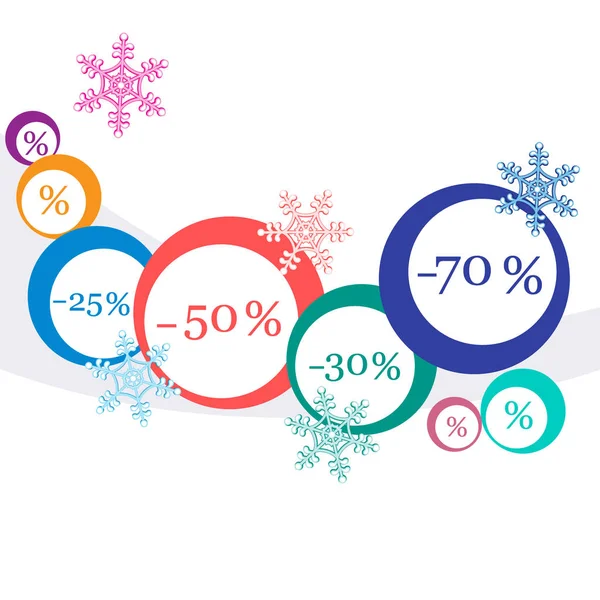 Pazarlar ve dükkanlar için çeşitli indirimler vektör çizim.