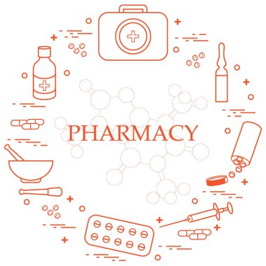 Çeşitli tıbbi cihazlar ve düzenlenen uyuşturucu ilk yardım kiti 