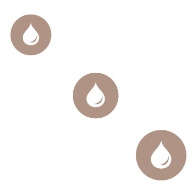 Üç renkli yakıt damlacıkları silueti c olarak stilize simgesi