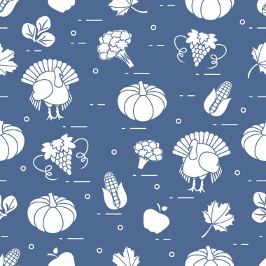 Mutlu Şükran günü çizgi film desen.