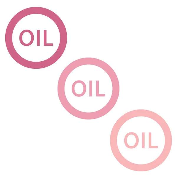 Stylizowana ikona oleju trzy napis — Wektor stockowy