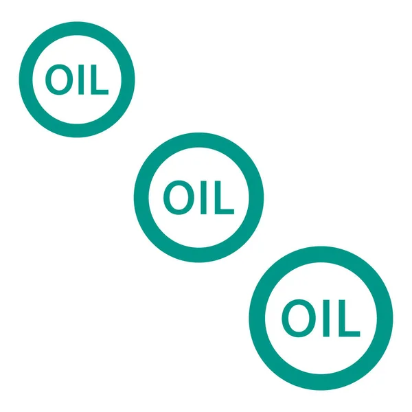 Stiliserade ikon av tre inskrift olja — Stock vektor