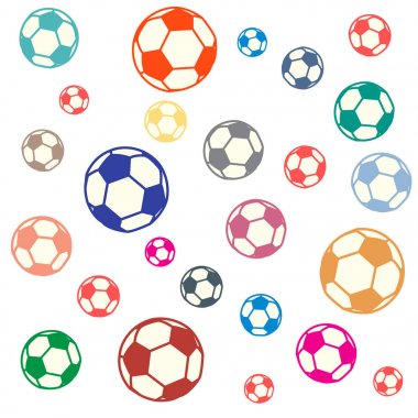 Güzel resim renkli futbol topları 