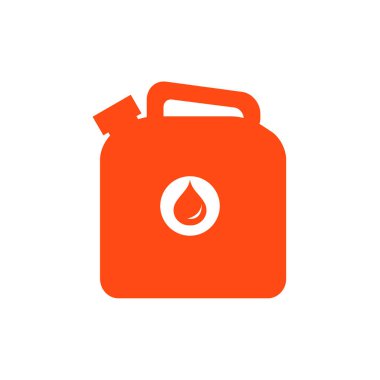 Teneke kutu benzin stilize simgesi 