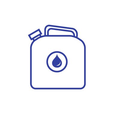 Teneke kutu benzin stilize simgesi 