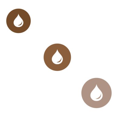 Üç renkli yakıt damlacıkları silueti c olarak stilize simgesi