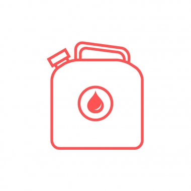 Teneke kutu benzin stilize simgesi 