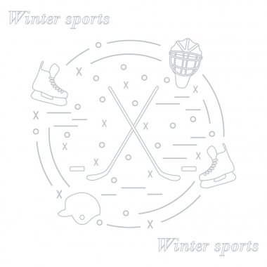 Vektör çeşitli konularda düzenlenen hokey için resmi bir