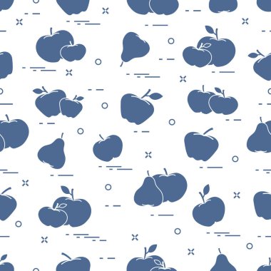 Sulu meyve elma ve armut. Seamless modeli.