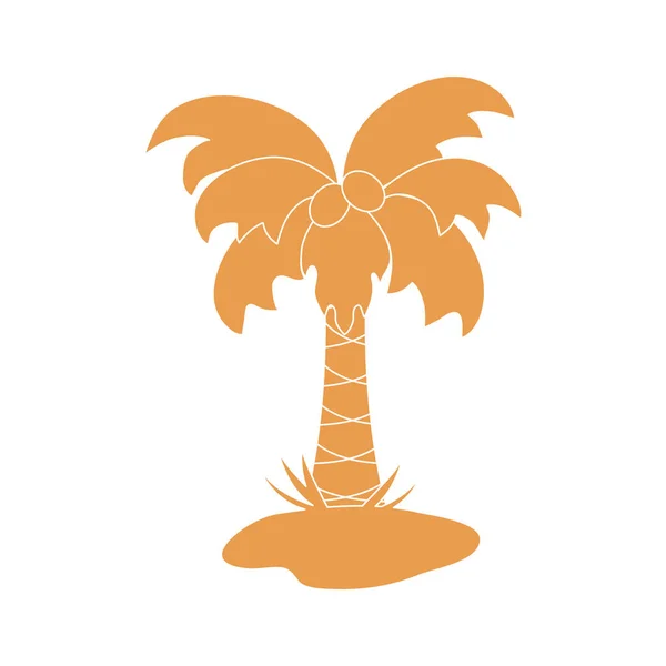 Симпатичная векторная икона пальмы . — стоковый вектор