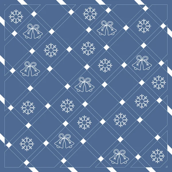 Patroon van de diagonale strepen of lijnen in mooie kleuren met snowfla — Stockvector