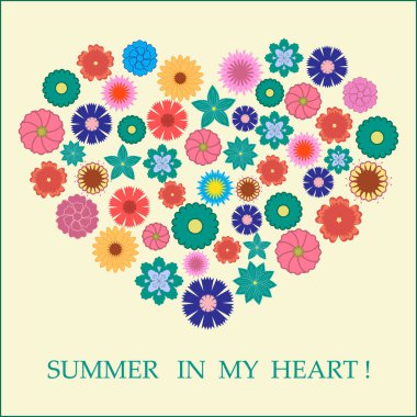 Renkli çiçek bir duymak şeklinde ortaya konulan güzel resim