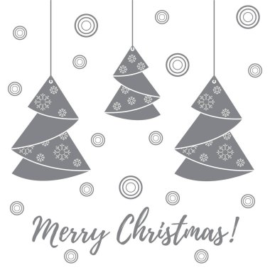 Noel ağacı origami katlanmış ve asılı vektör çizimi