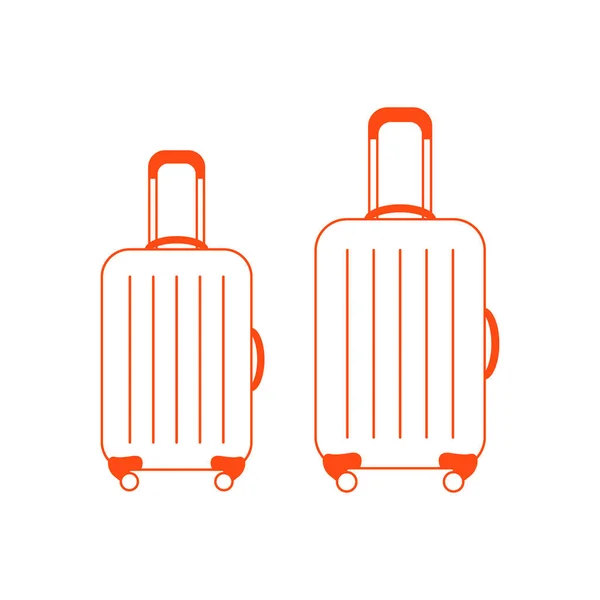 Vector illustration of suitcases for travel. Summer time, vacati — Stock Vector