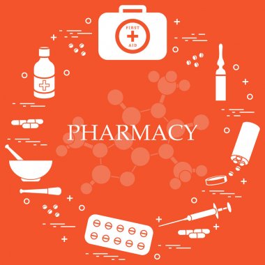 Çeşitli tıbbi cihazlar ve düzenlenen uyuşturucu ilk yardım kiti 