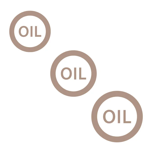 Icono estilizado de los tres óleos de inscripción — Archivo Imágenes Vectoriales