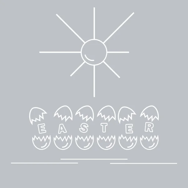 Lindo vector de ilustración con símbolos para Pascua . — Vector de stock