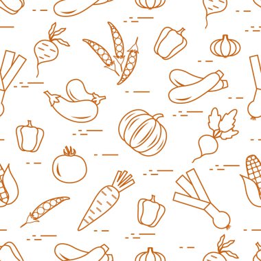 Desen: Sonbahar mevsim sebzeleri.