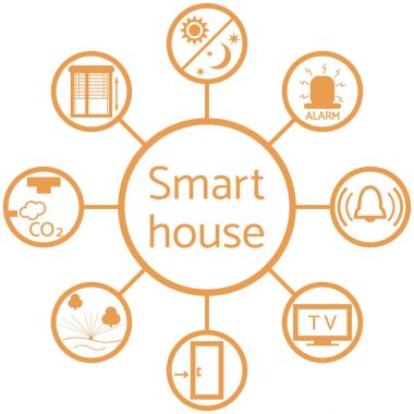 Akıllı için farklı simgelerle renkli bir düzeni güzel resim 