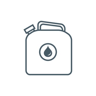 Teneke kutu benzin stilize simgesi 