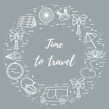 Herkesdaire oluşturacak şekilde düzenlenmiş tatil ve seyahat öğeleri.