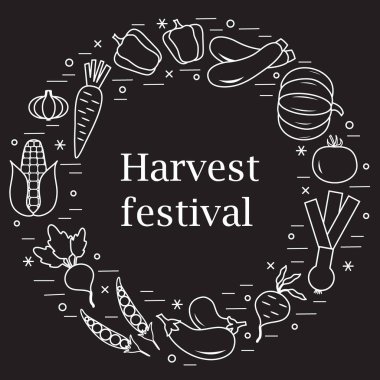 Sevimli vektör çizim farklı sonbahar mevsim sebzeleri