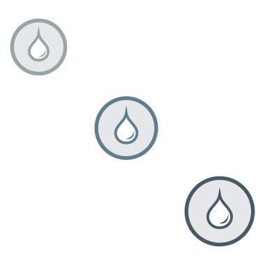 Üç renkli yakıt damlacıkları silueti c olarak stilize simgesi