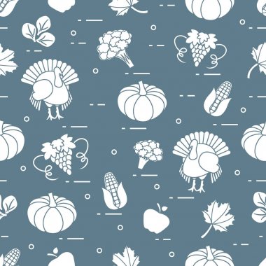 Mutlu Şükran günü çizgi film desen.