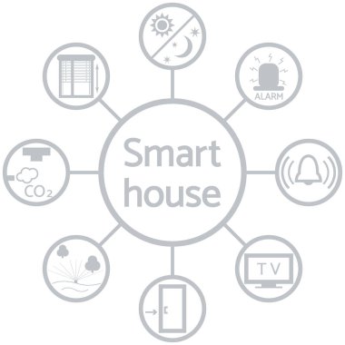 Akıllı için farklı simgelerle renkli bir düzeni güzel resim 