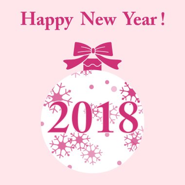 Kar taneleri ve yay ile Noel top.