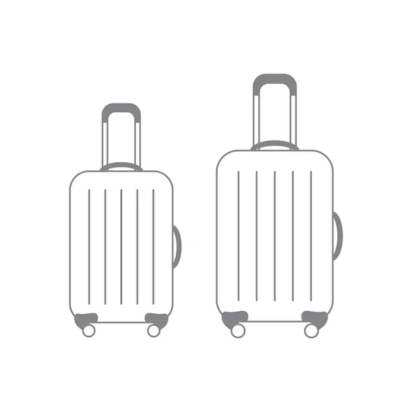 Векторная иллюстрация чемоданов для путешествий. Летнее время, каникулы — стоковый вектор