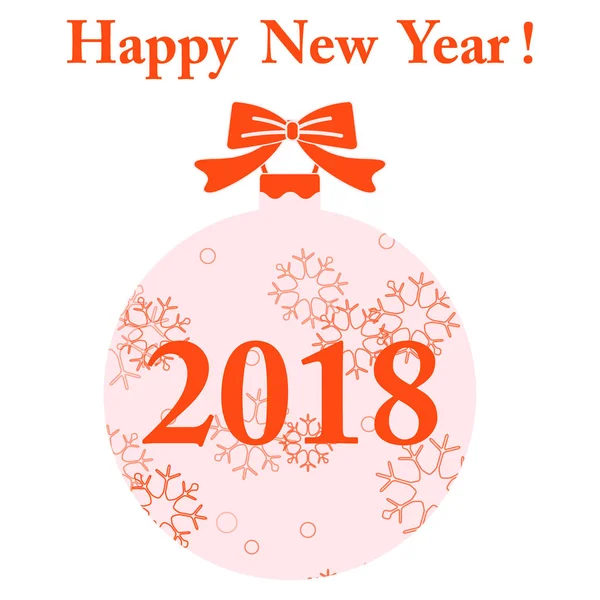 Kar taneleri ve yay ile Noel top.