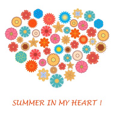 Renkli çiçek bir duymak şeklinde ortaya konulan güzel resim