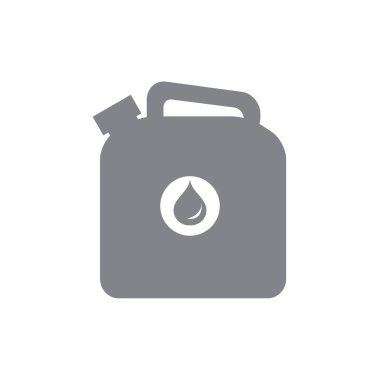 Teneke kutu benzin stilize simgesi 