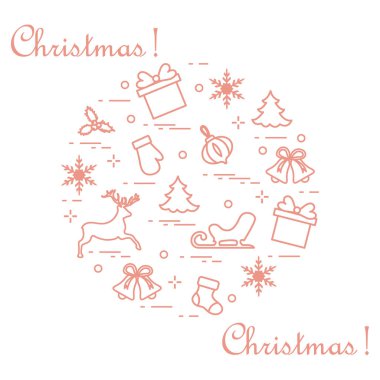 Yeni yıl ile Noel simgeleri Herkesdaire oluşturacak şekilde düzenlenmiştir. Kış elem