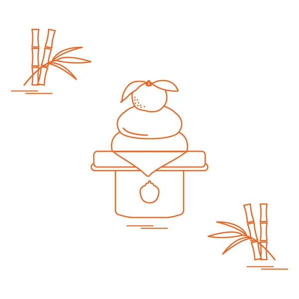 Kagami mochi - traditional New Year treats in Japan.