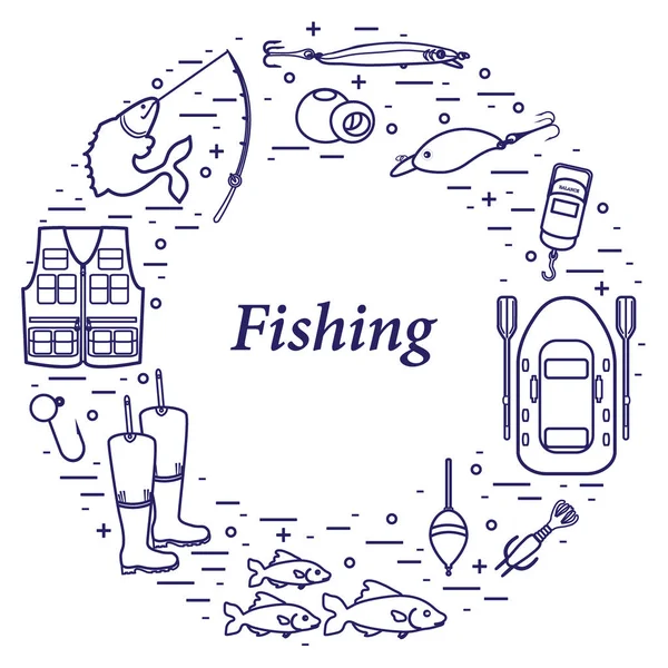 Herkesdaire oluşturacak şekilde düzenlenmiş balıkçılık için farklı araçlar.